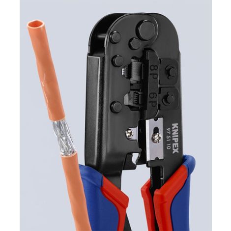 KNIPEX 97 51 10 Szczypce do zagniatania wtyków telefonicznych typu Western - 4