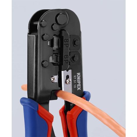 KNIPEX 97 51 10 Szczypce do zagniatania wtyków telefonicznych typu Western - 5