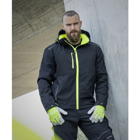 Zimowa kurtka robocza softshell Vision Ardon H9141 Czarno-żółty - 3